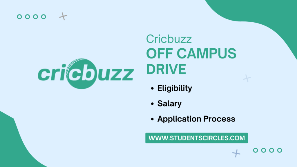 Cricbuzz Off Campus Drive