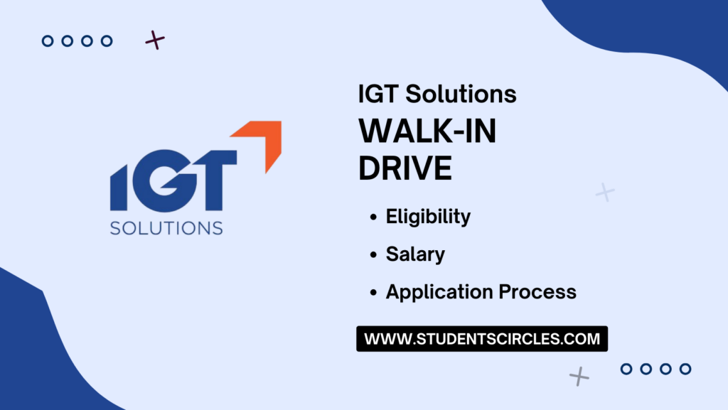 IGT Solutions Walkin Drive