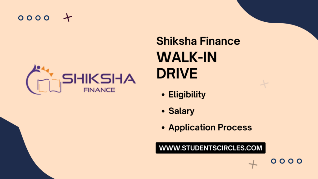 Shiksha Finance Walkin Drive