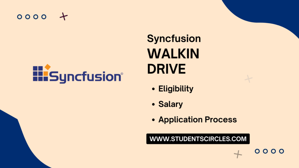 Syncfusion Walkin Drive