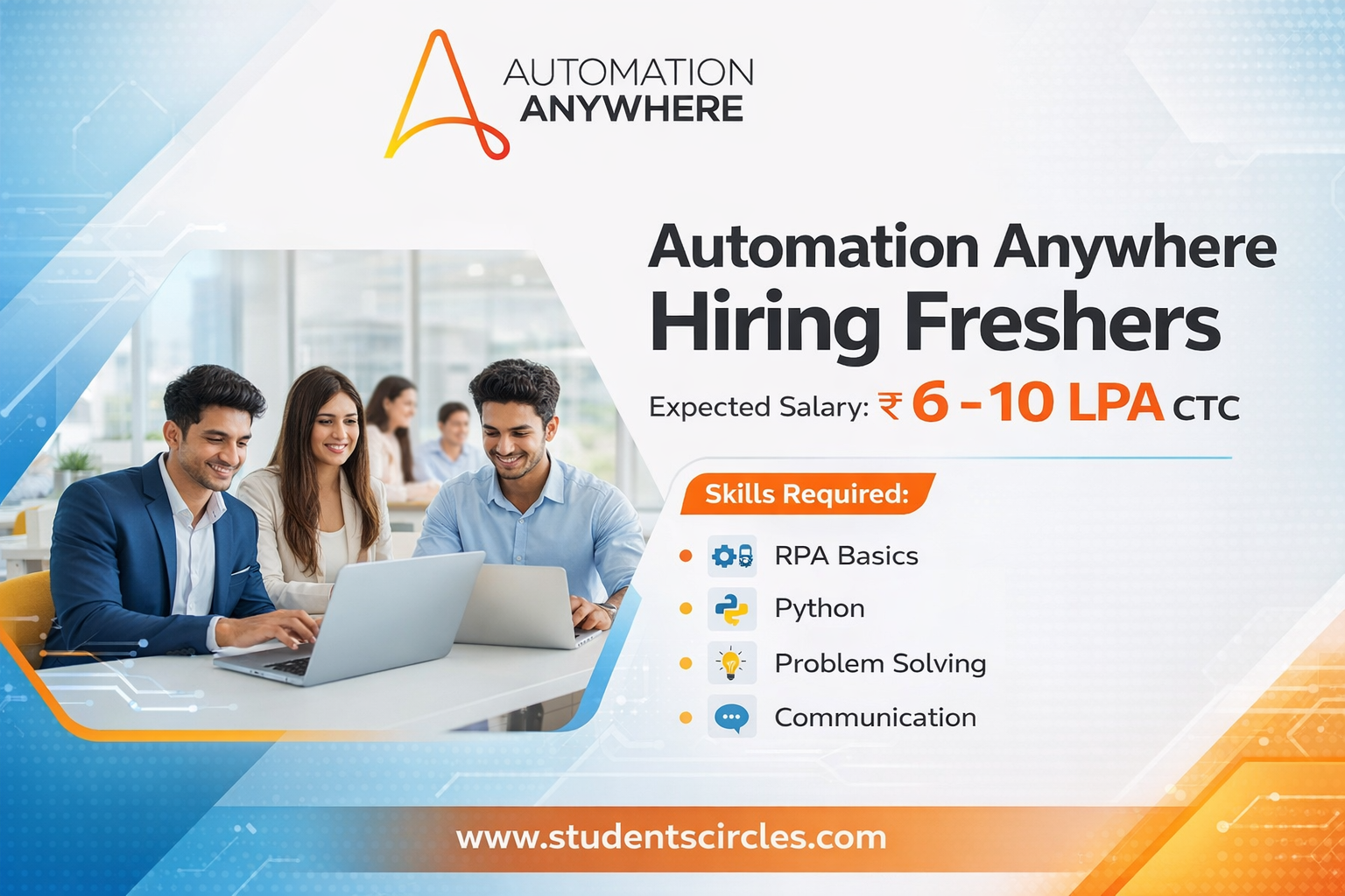 Automation Anywhere Off Campus Drive